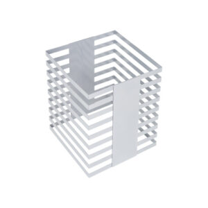 Подставка фуршетная Luxstahl 300х300х380 мм серебро артикул мки308/1