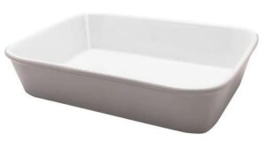 Блюдо для запекания OXFORD 1500 мл, L 260 мм, B 180 мм, H 56 мм белый, серый артикул CF19-8053
