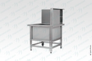 Ванна моповая сварная ВМСн - 630*630*500 (800) "Norma Ral", 1 м/о 530*530*200 (облицовка Г-образная, левая; ножка угловая)