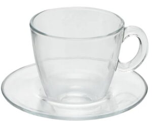 Чайная пара PASABAHCE Aqua 215 мл, D 88 мм, H 85 мм артикул 95040/b