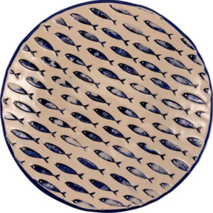 Салатник Le CoQ Thalassios 3500 мл, D 360 мм, H 65 мм, бежевый, синий артикул LTHA034BB264360