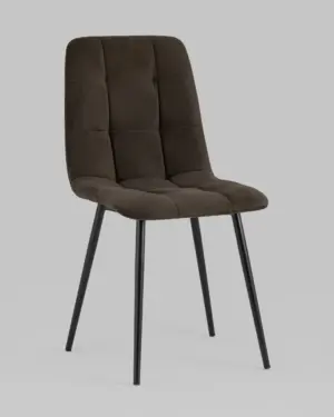 Стул Oliver велюр тёмно-коричневый 2 шт