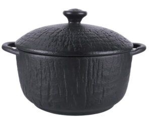 Бульонница P.L. Proff Cuisine Black Raw Wood 500 мл, D 140 мм, H 70 мм артикул 80066*80066-n