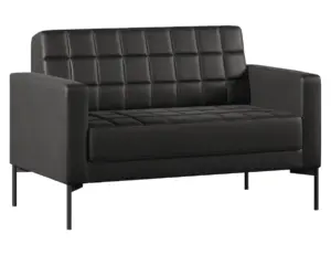 Диван с подлокотниками двухместный Shoko экокожа черная