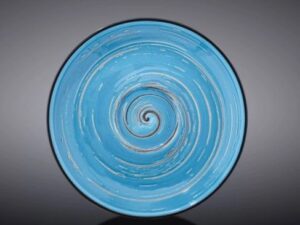 Блюдце Wilmax Spiral голубое D 120 мм артикул WL-669634/B
