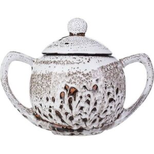 Сахарница Борисовская Керамика «Тирамису» с крышкой; 400мл; D10, H13см, керамика артикул ТИР00004852