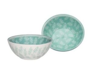 Миска столовая OXFORD Flora бело-голубая 600 мл, D 160 мм артикул AB37-6829