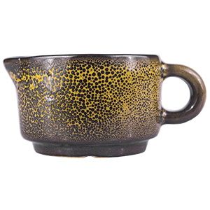 Соусник Борисовская Керамика «Млечный путь салатовый»; 50мл, D65, H40мм, фарфор, салатовый, черный артикул ФРФ88800863