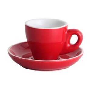 Кофейная пара P.L. Proff Cuisine Barista 80 мл, D 67 мм, H 57 мм, красный артикул 10616/10617