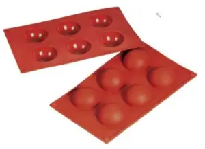 Форма силиконовая P.L. Proff Cuisine "Полусфера" 6 ячеек d 60 мм, h 30 мм (30*17,5 см)