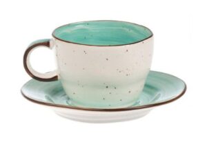 Чайная пара P.L. Proff Cuisine Fusion Ocean 250 мл, D 90 мм, H 62 мм артикул 73024289/73024299