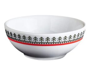 Блюдце для варенья Башкирский фарфор Мезень Классический Веточка 80 мл, D 86 мм, H 35 мм белое, красное артикул ИРЗ 23.80.Д1302:09