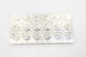 Форма для шоколада на магнитах "Сердце" 18 ячеек 32*29*15 мм, поликарбонат, P.L. Proff Cuisine