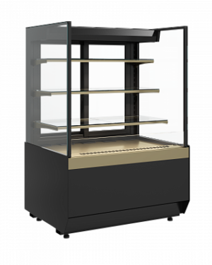 Витрина холодильная Carboma Cube 2 KC70 VM 0,9-2 STANDARD открытая ПРЯМАЯ БОКОВИНА (версия 2.0) (9005-0109)