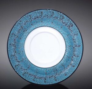 Блюдце Wilmax Splash голубое D 160 мм артикул WL-667639/A