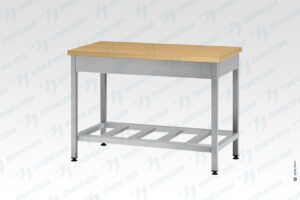 Стол кондитерский СПРп - 1500*700*860 "Profi Ral", бук/40 (полка-решетка)