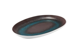 Блюдо Le CoQ Estia L 415 мм, B 270 мм, H 35 мм, синий, коричневый артикул LEST019BL361415