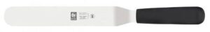 Лопатка кулинарная Icel 245 мм. изогнутая раб. часть 11*2,5 см. нерж. узкая черн. артикул 541.6006.11