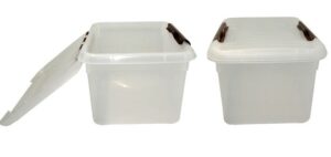 Контейнер для хранения продуктов MGprof прямоуг. с коричневым зажимом 300*230 мм. 8 л. артикул 1719 к