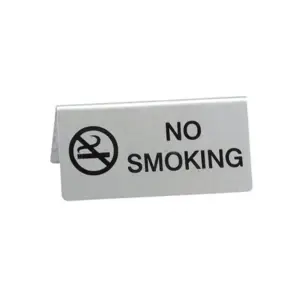 Табличка настольная "NO SMOKING" 12*5 см, нержавейка, P.L. Proff Cuisine