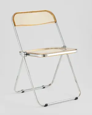 Стул Fold Amber складной янтарный прозрачный пластиковый