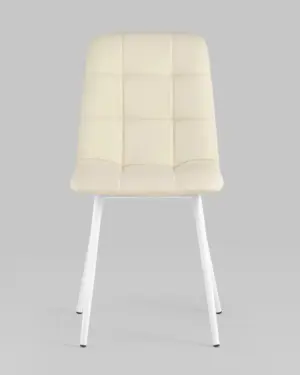 Стул Oliver экокожа белый белые ножки 2 шт