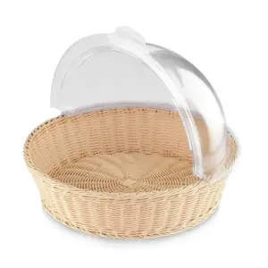Корзина для хлеба и выкладки 52*32 см h9,5 см с откидной Roll-top крышкой ротанг, P.L. Proff Cuisine