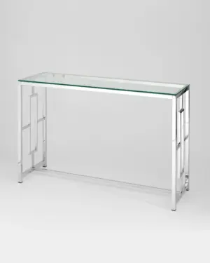 Консольный столик БРУКЛИН 120*40 серебро