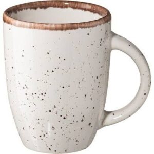 Чашка Борисовская Керамика «Пунто Бьянко»; 300мл; H105, B85мм, фарфор; белый, черный артикул ФРФ88806551