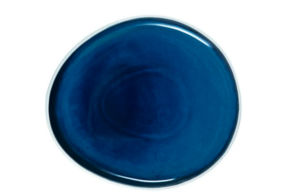 Тарелка мелкая Le CoQ Abyssos L 260 мм, B 230 мм, H 35 мм, синий, белый артикул LABY028BL013260