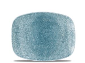 Блюдо CHURCHILL Raku Topaz Blue L 261 мм, B 202 мм артикул RKTBOBL31