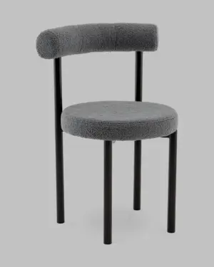 Стул обеденный Флорео букле темно-серый