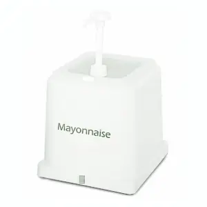 Диспенсер для соусов,"Майонез" 2 литра, белый,пластик