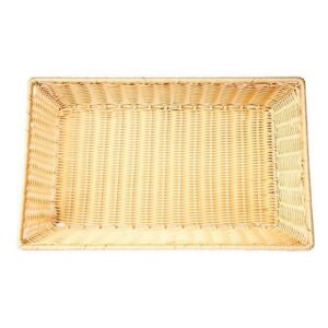 Корзина плетеная MGProf L 530 мм, B 320 мм, H 100 мм, бежевая артикул 72625