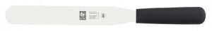 Лопатка кулинарная Icel 290 мм. прямая раб. часть 18*3 см. нерж. узкая с пластик. ручкой, черн. артикул 541.6001.18