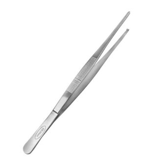 Пинцет MGSteel L 250 мм прямой, прямой кончик с зубцами артикул 70419