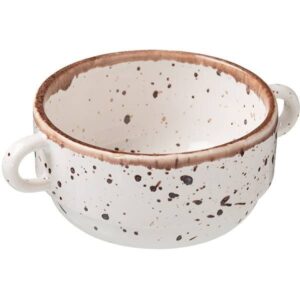 Бульонница Борисовская Керамика «Пунто Бьянка»; 300мл; D115, H55мм, фарфор; белый, черный артикул ФРФ88801351