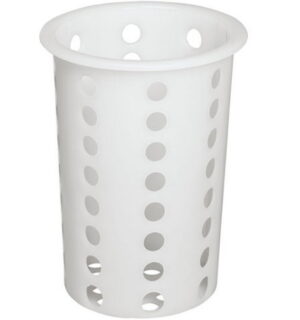 Стакан для столовых приборов MGProf белый, перфор. D 95 мм, H 130 мм (57285) артикул 1700 белый