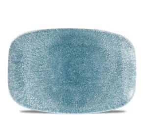 Блюдо CHURCHILL Raku Topaz Blue L 300 мм, B 199 мм артикул RKTBOBL41