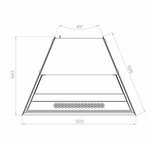 Витрина нейтральная Carboma Cube 2 KC70 N-3-2 LIGHT открытая (версия 2.0) (9005)