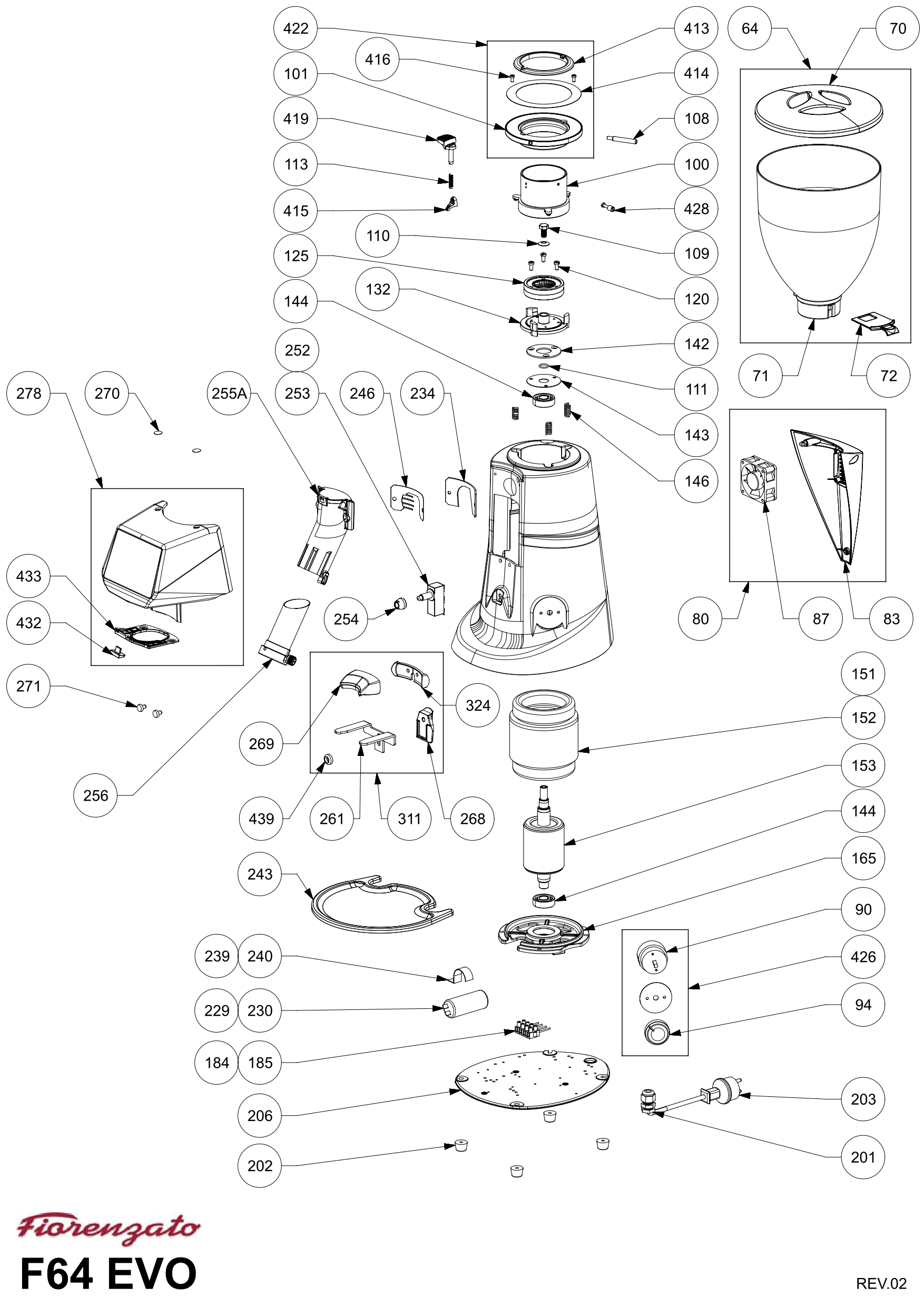 Кофемолка Fiorenzato F64 EVO белая
