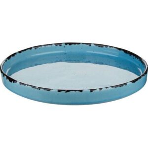 Блюдо Борисовская Керамика; D280, H35мм, фарфор, голубой, коричневый артикул ФРФ88804268