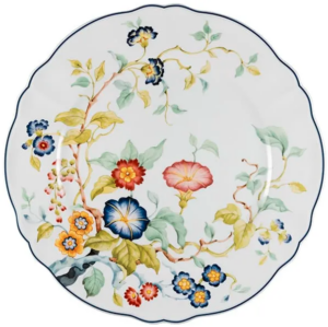 Блюдо Le CoQ Florentius D 320 мм, H 30 мм, белый, синий артикул LFLO032BL005320