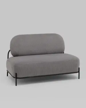 Диван Стоун велюр рельефный светло-серый