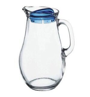Кувшин PASABAHCE Bistro 1850 мл, D 100 мм, H 220 мм, с голубой крышкой артикул 80119/b