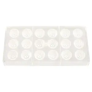 Пластиковая форма "Круг ребристый" 18 ячеек 30*18 мм, P.L. Proff Cuisine