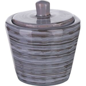 Сахарница Борисовская Керамика «Пинки» с крышкой; 200мл; D85мм, керамика; серый артикул ПИН00011613