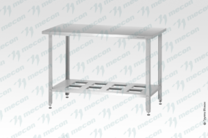 Стол производственный СПРн - 600*700*860 "Norma Zn", борт (полка-решетка; ножка угловая)