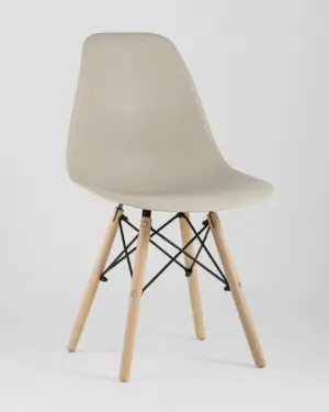 Стул Eames Style DSW бежевый 4 шт. комплект (разборный каркас)