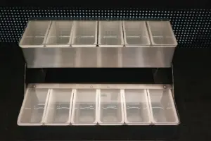 Контейнер для фруктов, металлический корпус, 12 отдел, P.L. - BarWare